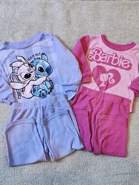 18mo Barbie + Stitch Fleece Pjs